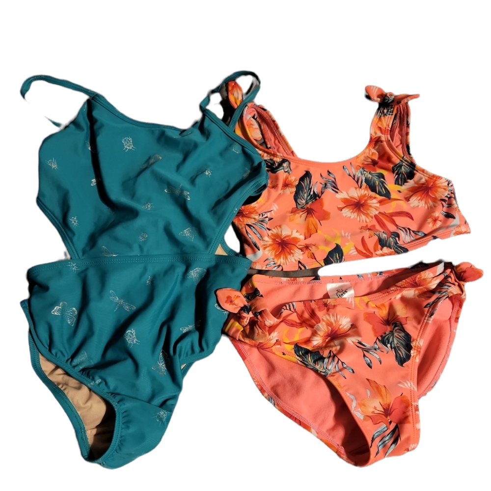 Bundle of Two Girls size L (10-12) Bathing Suits